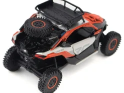 Can-Am Maverick X3 X RS Turbo RR Sand Version Chalk Gray and Magma Red with Driver Figure 1/32 Diecast Model by BRP Models