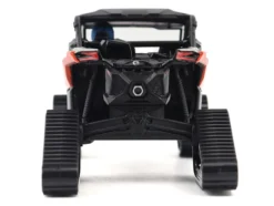 Can-Am Maverick X3 X RS Turbo RR Winter Version Chalk Gray and Magma Red with Driver Figure 1/32 Diecast Model by BRP Models