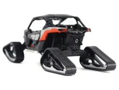 Can-Am Maverick X3 X RS Turbo RR Winter Version Chalk Gray and Magma Red with Driver Figure 1/32 Diecast Model by BRP Models