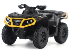 Can-Am Outlander XT-P 1000R ATV Iron Gray and Neo Yellow with Driver Figure 1/32 Diecast Model by BRP Models