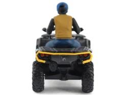 Can-Am Outlander XT-P 1000R ATV Iron Gray and Neo Yellow with Driver Figure 1/32 Diecast Model by BRP Models