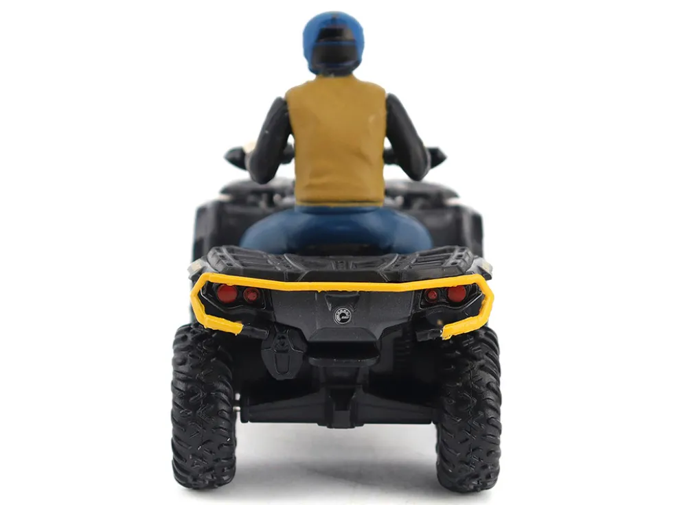 Can-Am Outlander XT-P 1000R ATV Iron Gray and Neo Yellow with Driver Figure 1/32 Diecast Model by BRP Models