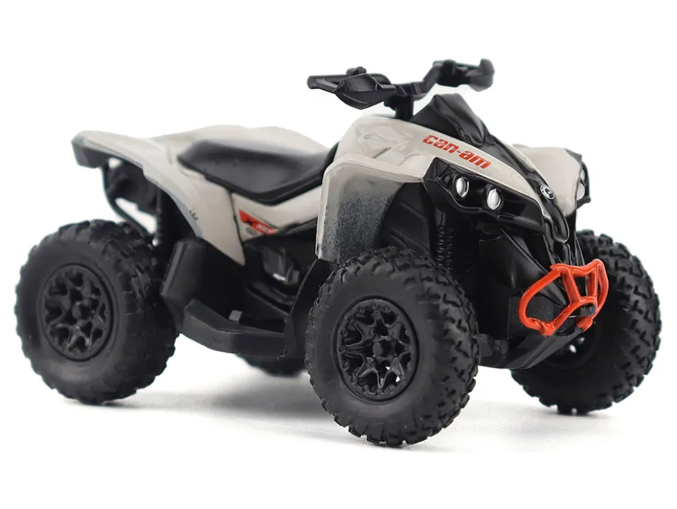 Can-Am Renegade X XC 1000R ATV Chalk Gray with Driver Figure 1/32 Diecast Model by BRP Models