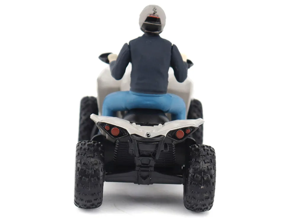 Can-Am Renegade X XC 1000R ATV Chalk Gray with Driver Figure 1/32 Diecast Model by BRP Models