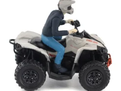 Can-Am Renegade X XC 1000R ATV Chalk Gray with Driver Figure 1/32 Diecast Model by BRP Models
