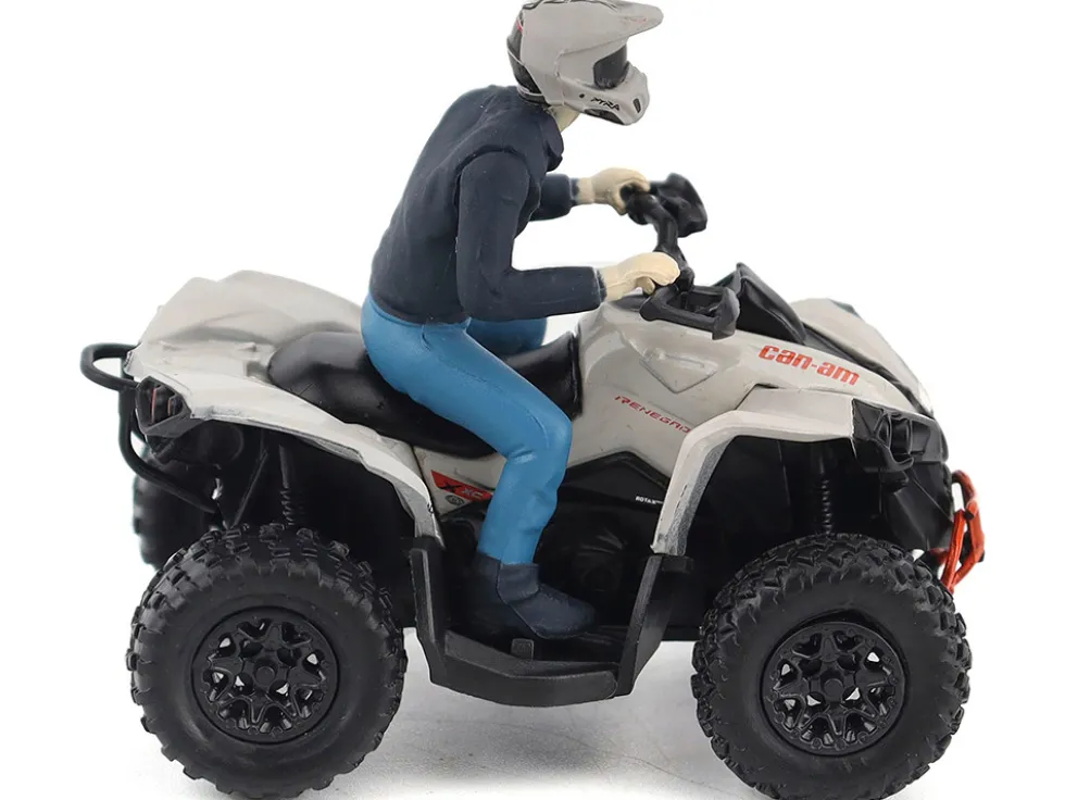 Can-Am Renegade X XC 1000R ATV Chalk Gray with Driver Figure 1/32 Diecast Model by BRP Models