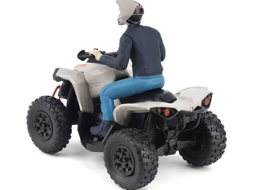 Can-Am Renegade X XC 1000R ATV Chalk Gray with Driver Figure 1/32 Diecast Model by BRP Models