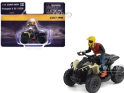 Can-Am Renegade X XC 1000R ATV Desert Tan with Driver Figure 1/32 Diecast Model by BRP Models