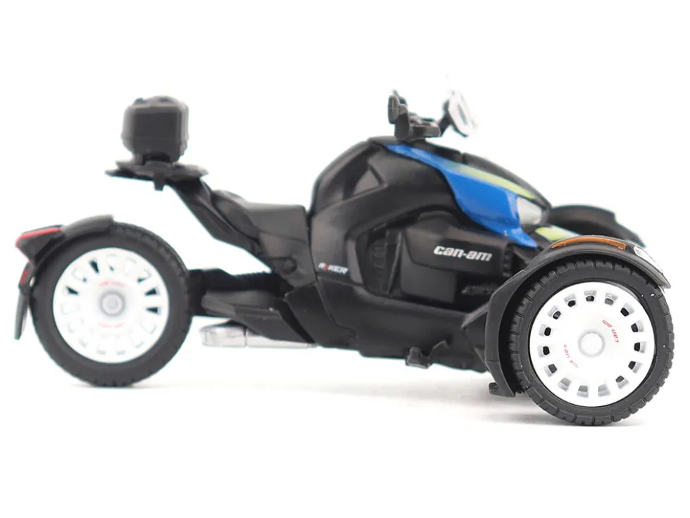Can-Am Ryker Rally 3-Wheel Motorcycle Galactic Blue and Black 1/32 Diecast Model by BRP Models