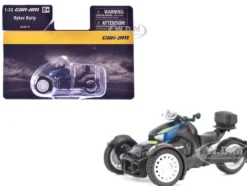 Can-Am Ryker Rally 3-Wheel Motorcycle Galactic Blue and Black 1/32 Diecast Model by BRP Models