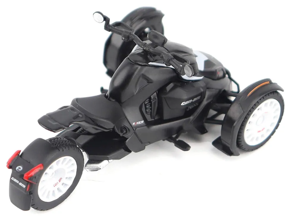 Can-Am Ryker Rally 3-Wheel Motorcycle Ghost Black 1/32 Diecast Model by BRP Models