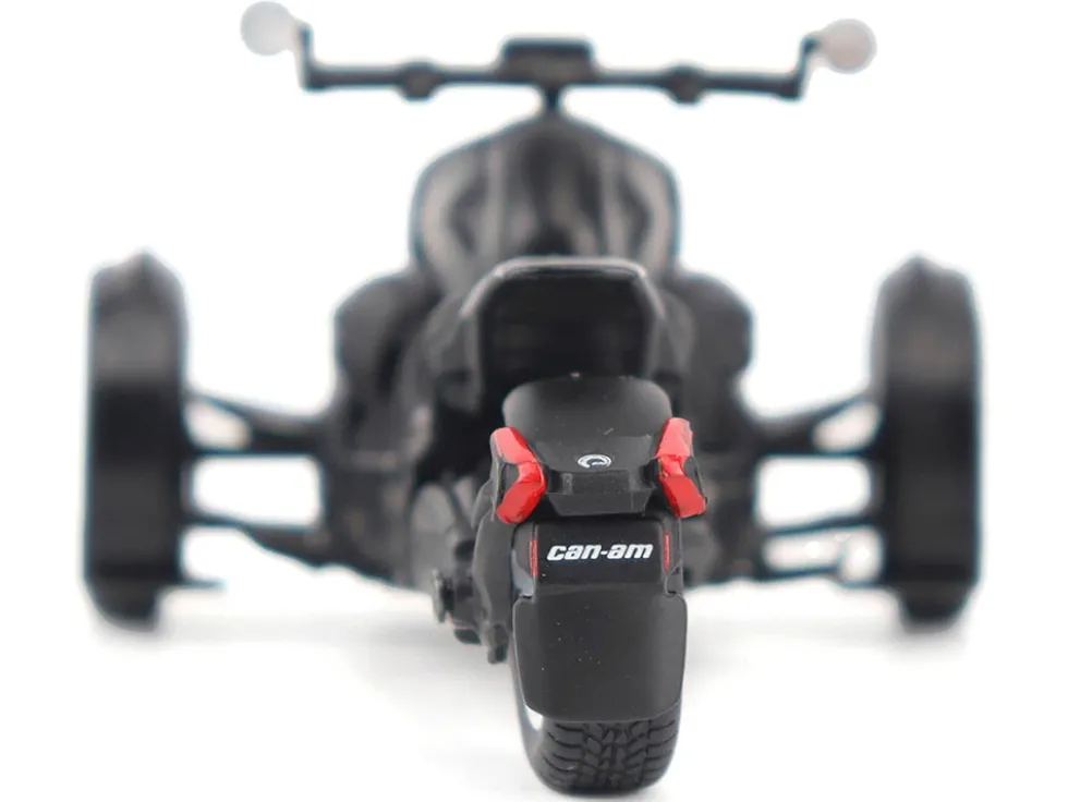 Can-Am Ryker Rally 3-Wheel Motorcycle Ghost Black 1/32 Diecast Model by BRP Models