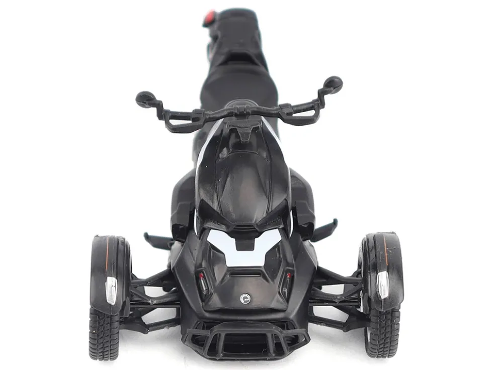 Can-Am Ryker Rally 3-Wheel Motorcycle Ghost Black 1/32 Diecast Model by BRP Models