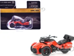 Can-Am Spyder F3 Limited Special Series 3-Wheel Motorcycle Viper Red 1/32 Diecast Model by BRP Models