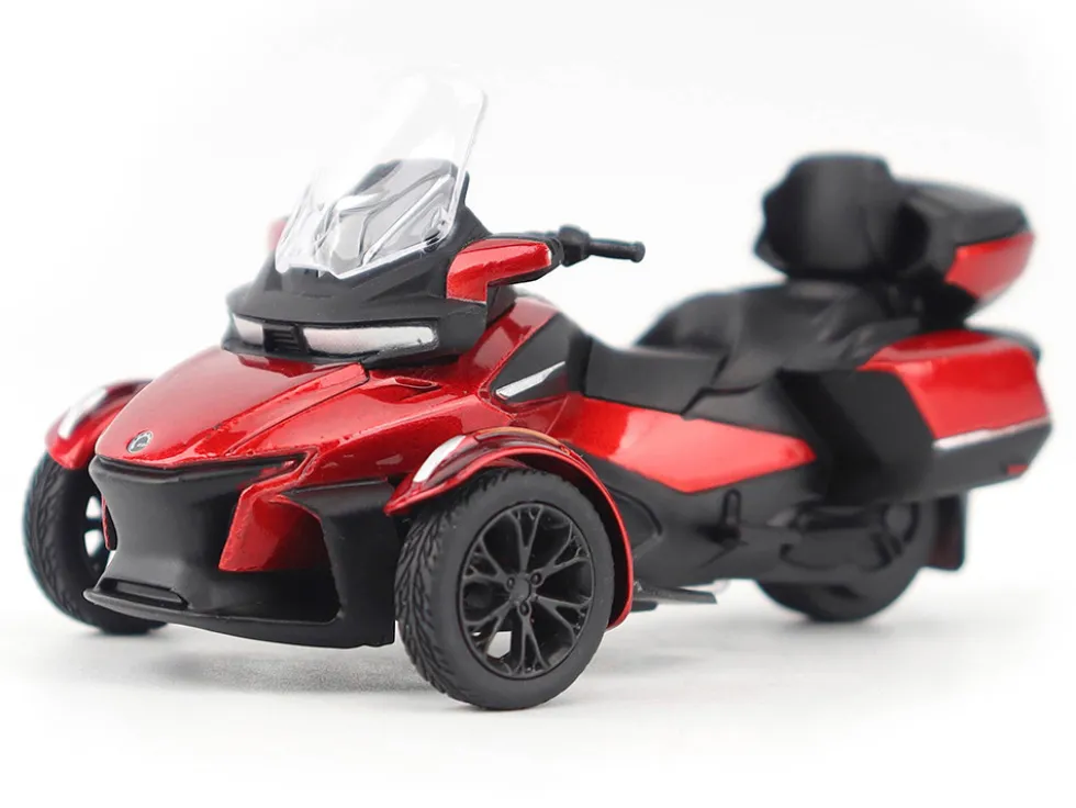Can-Am Spyder RT Limited 3-Wheel Motorcycle Deep Marsala Red Metallic with Driver Figure 1/32 Diecast Model by BRP Models