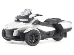 Can-Am Spyder RT 3-Wheel Motorcycle Hyper Silver Metallic with Driver Figure 1/32 Diecast Model by BRP Models