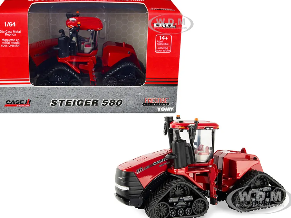 Case AFS Connect Steiger 580 Quadtrac Tractor Tracks Red Case IH Agriculture Prestige Collection 1/64 Diecast Model ERTL TOMY 44234