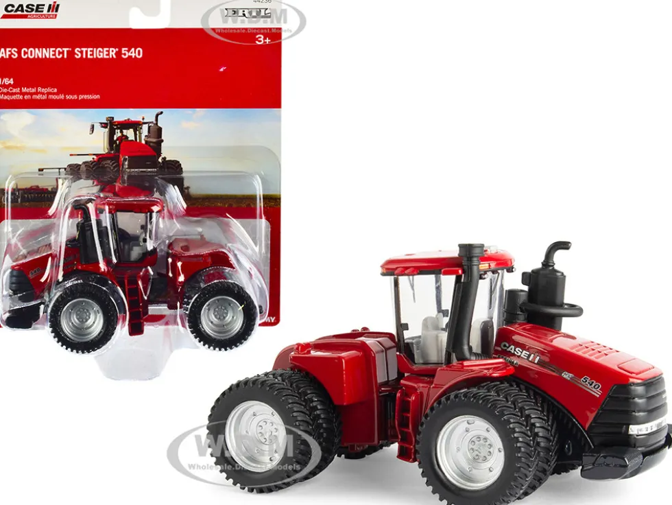 Case AFS Connect Steiger 540 Tractor Dual Wheels Red Case IH Agriculture 1/64 Diecast Model ERTL TOMY 44236
