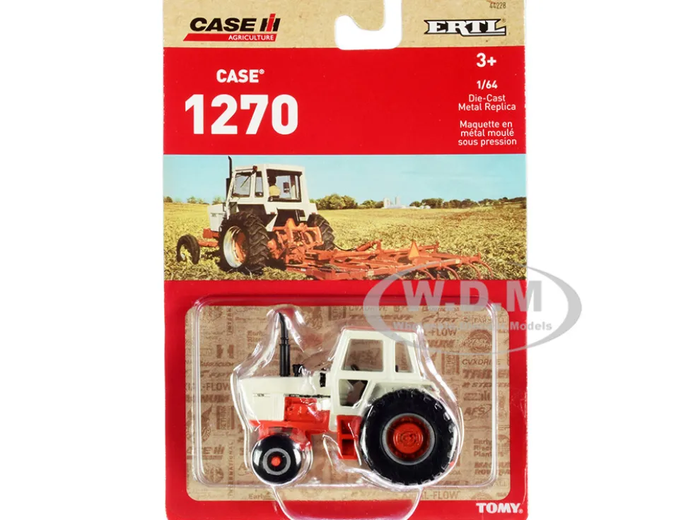 Case 1270 Agri King Tractor Cream Orange Case IH Agriculture Series 1/64 Diecast Model ERTL TOMY 44228