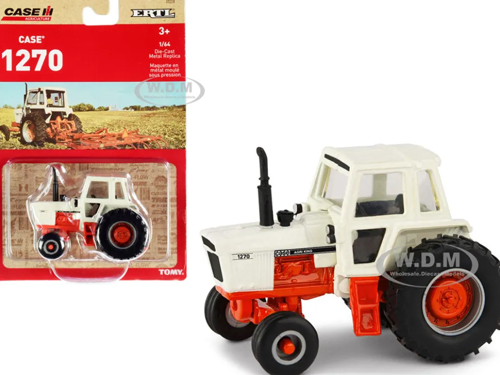 Case 1270 Agri King Tractor Cream Orange Case IH Agriculture Series 1/64 Diecast Model ERTL TOMY 44228