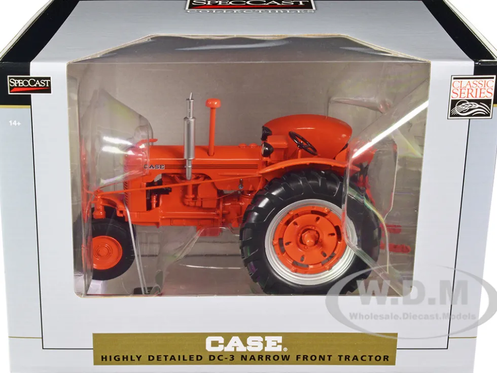 Case DC3 Narrow Front Tractor Orange Classic Series 1/16 Diecast Model SpecCast ZJD1917