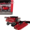 Case IH Axial-Flow 7250 Combine with 12-Row Corn Head and Draper Grain Head Red "Prestige Collection" 1/64 Diecast Model by ERTL TOMY