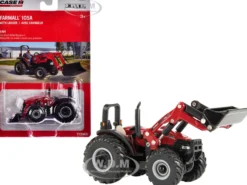 Case IH Farmall 105A Tractor with Loader Red "Case IH Agriculture" Series 1/64 Diecast Model by ERTL TOMY