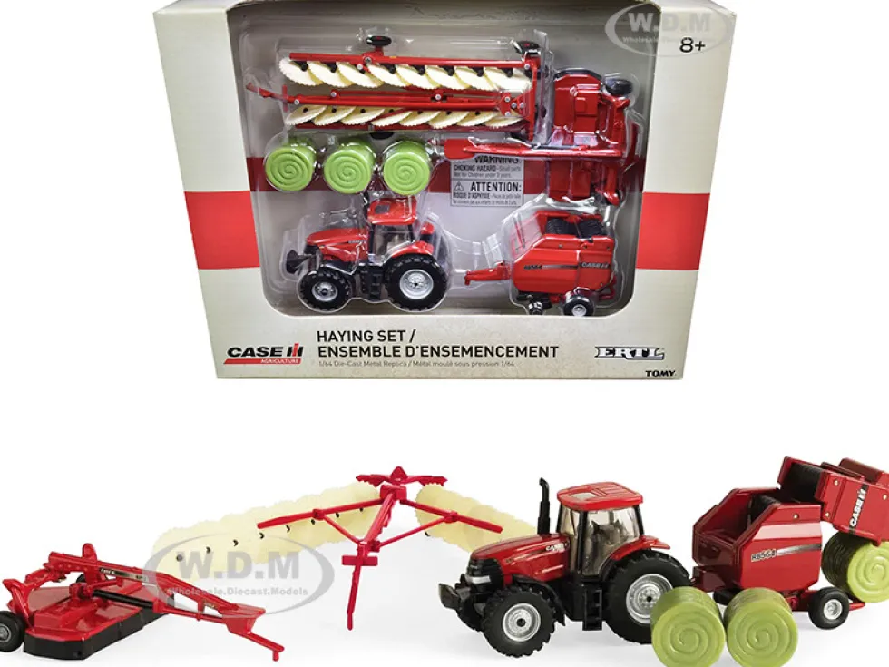 Case IH Haying Set of 5 pieces Case IH Agriculture 1/64 Diecast Model ERTL TOMY 44078