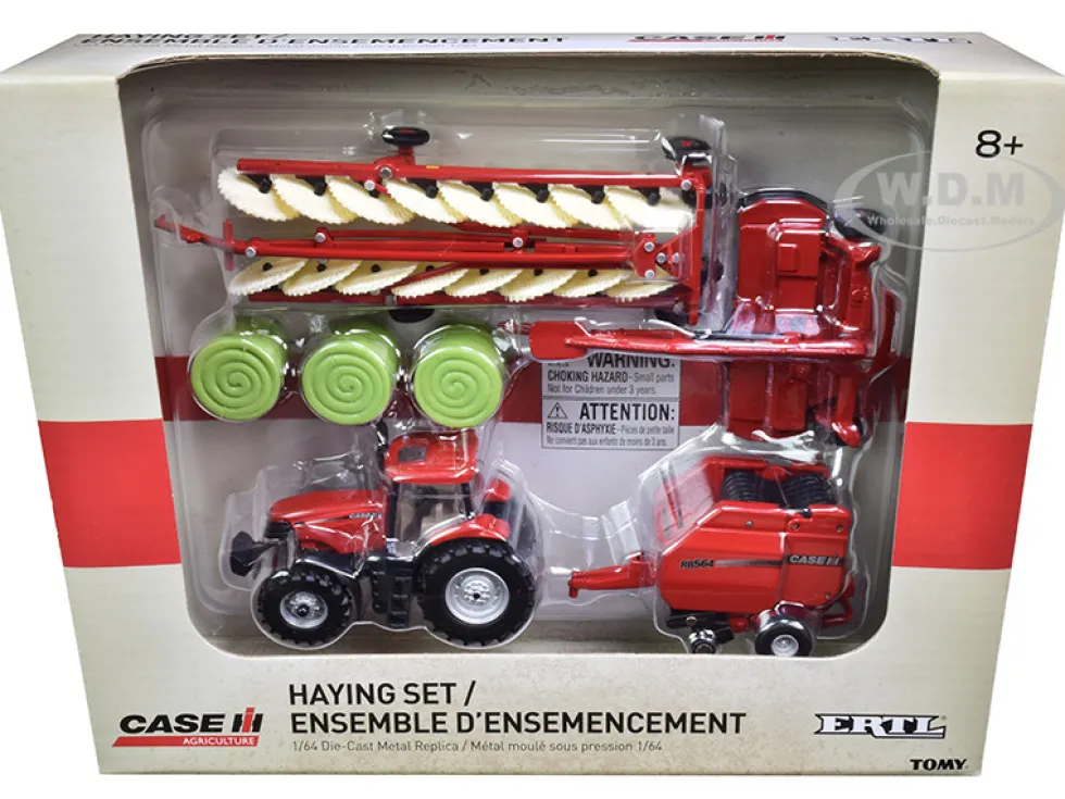 Case IH Haying Set of 5 pieces Case IH Agriculture 1/64 Diecast Model ERTL TOMY 44078