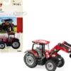 Case IH Maxxum 145 Tractor Front Loader Red Black Case IH Agriculture Series 1/64 Diecast Model ERTL TOMY 44148