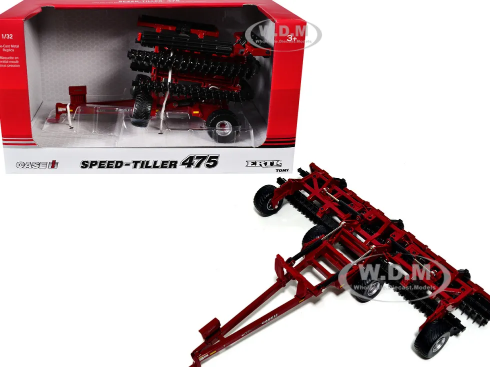 Case IH Speed-Tiller 475 Cultivator Red 1/32 Diecast Model by ERTL TOMY