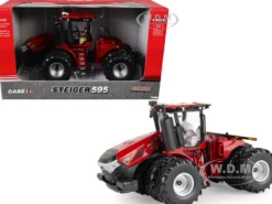 Case IH Steiger 595 Tractor with Dual Wheels Red "Prestige Collection" Series 1/32 Diecast Model by ERTL TOMY