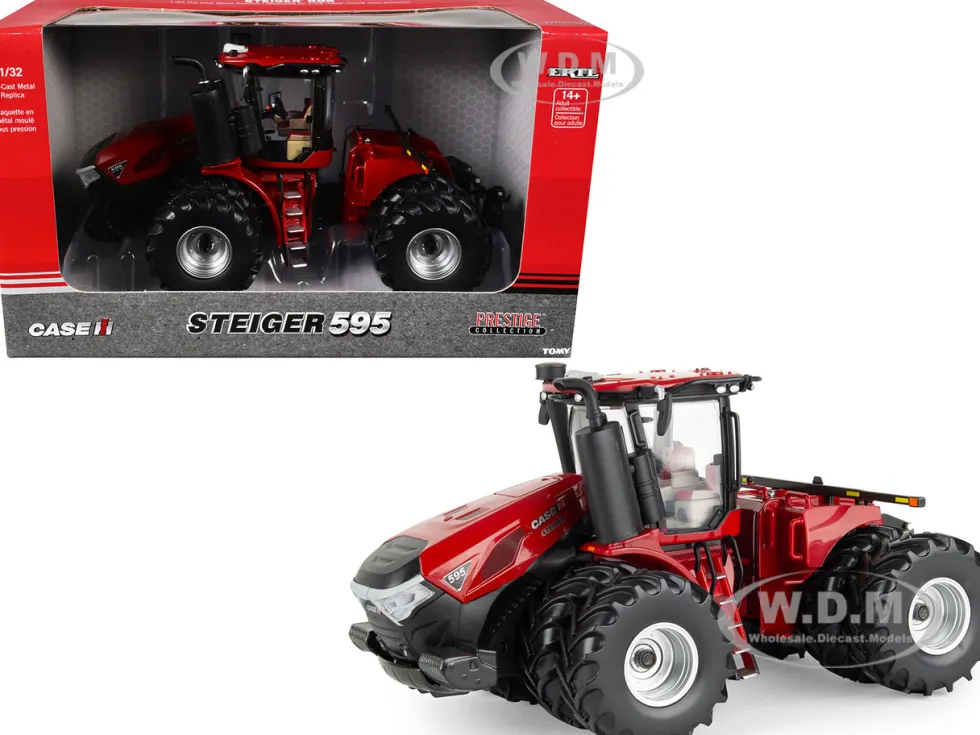 Case IH Steiger 595 Tractor with Dual Wheels Red "Prestige Collection" Series 1/32 Diecast Model by ERTL TOMY