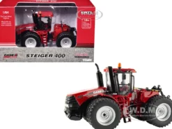Case IH Steiger 400 Tractor with Dual Wheels Red "Prestige Collection" "Case Agriculture" Series 1/64 Diecast Model by ERTL TOMY