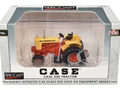 Case 930 Open Station Tractor Yellow and Orange 1/64 Diecast Model by SpecCast