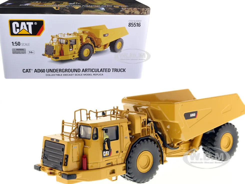 CAT Caterpillar AD60 Articulated Underground Truck with Operator High Line Series 1/50 Diecast Model Diecast Masters 85516