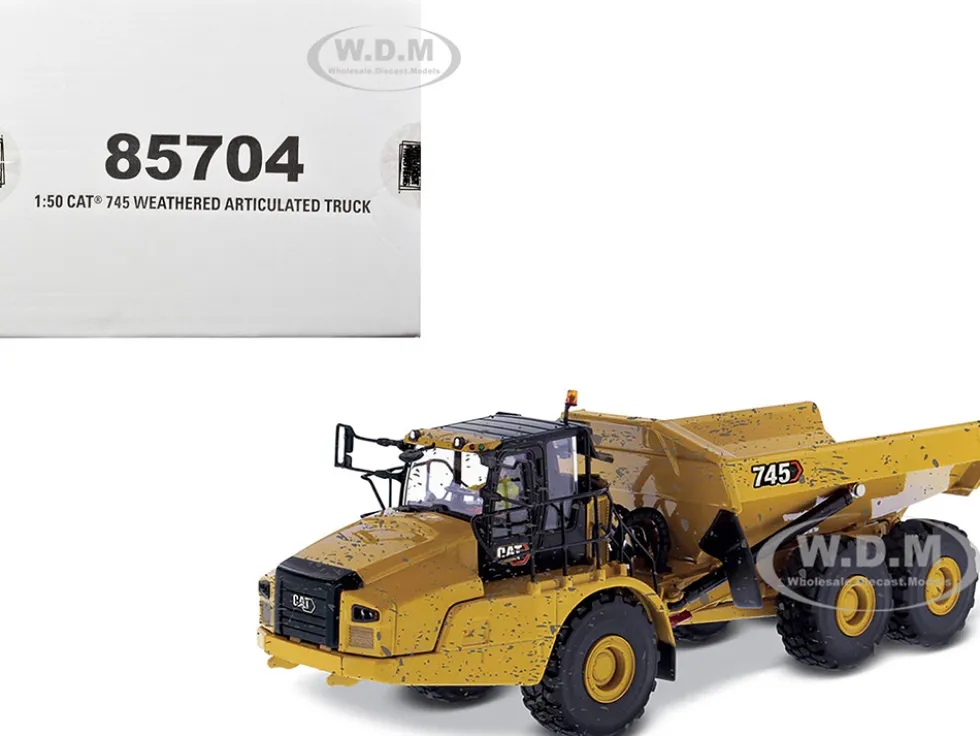 CAT Caterpillar 745 Articulated Truck Operator Dirty Version Weathered Series 1/50 Diecast Model Diecast Masters 85704