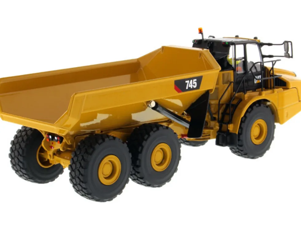 CAT Caterpillar 745 Articulated Hauler Dump Truck Removable Operator High Line Series 1/50 Diecast Model Diecast Masters 85528