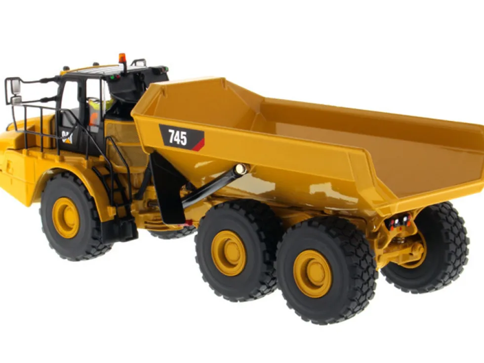 CAT Caterpillar 745 Articulated Hauler Dump Truck Removable Operator High Line Series 1/50 Diecast Model Diecast Masters 85528