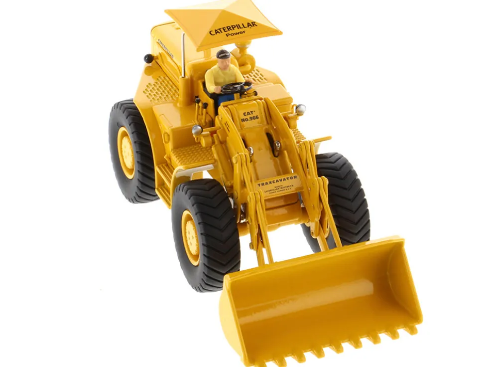 CAT Caterpillar 966A Wheel Loader Yellow Operator Vintage Series 1/50 Diecast Model Diecast Masters 85579