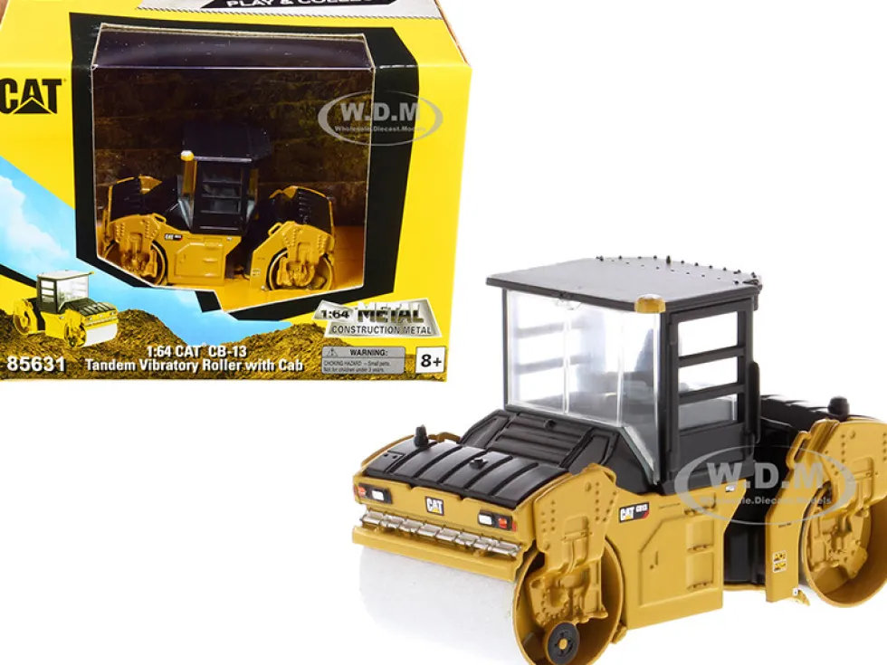 CAT Caterpillar CB-13 Tandem Vibratory Roller Cab Play & Collect Series 1/64 Diecast Model Diecast Masters 85631