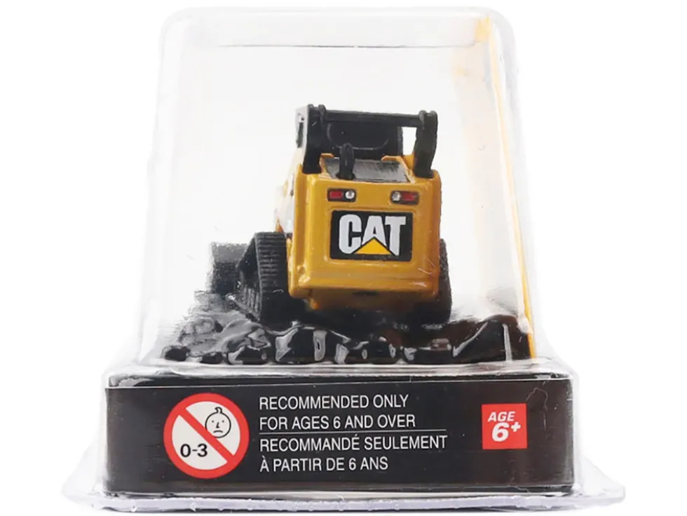 CAT Caterpillar 272C Compact Track Loader with Broom Yellow "Micro-Constructor" Series Diecast Model by Diecast Masters