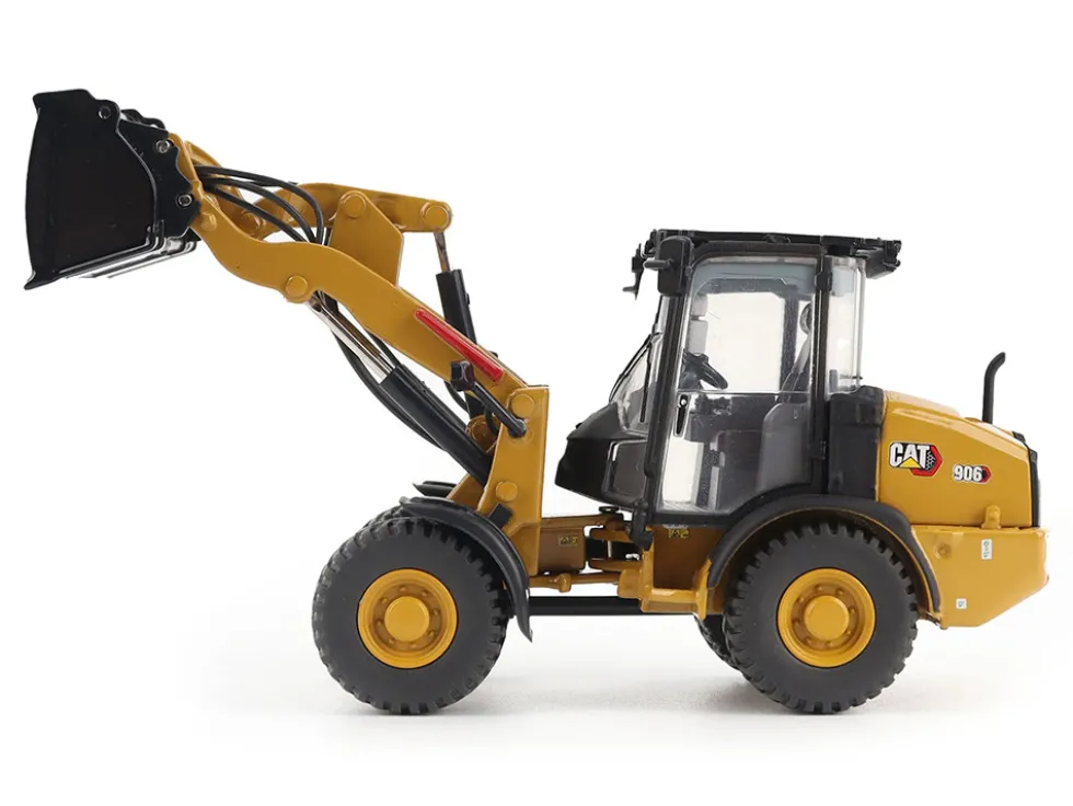 CAT Caterpillar 906 Compact Wheel Loader Yellow with Operator "High Line Series" 1/50 Diecast Model by Diecast Masters