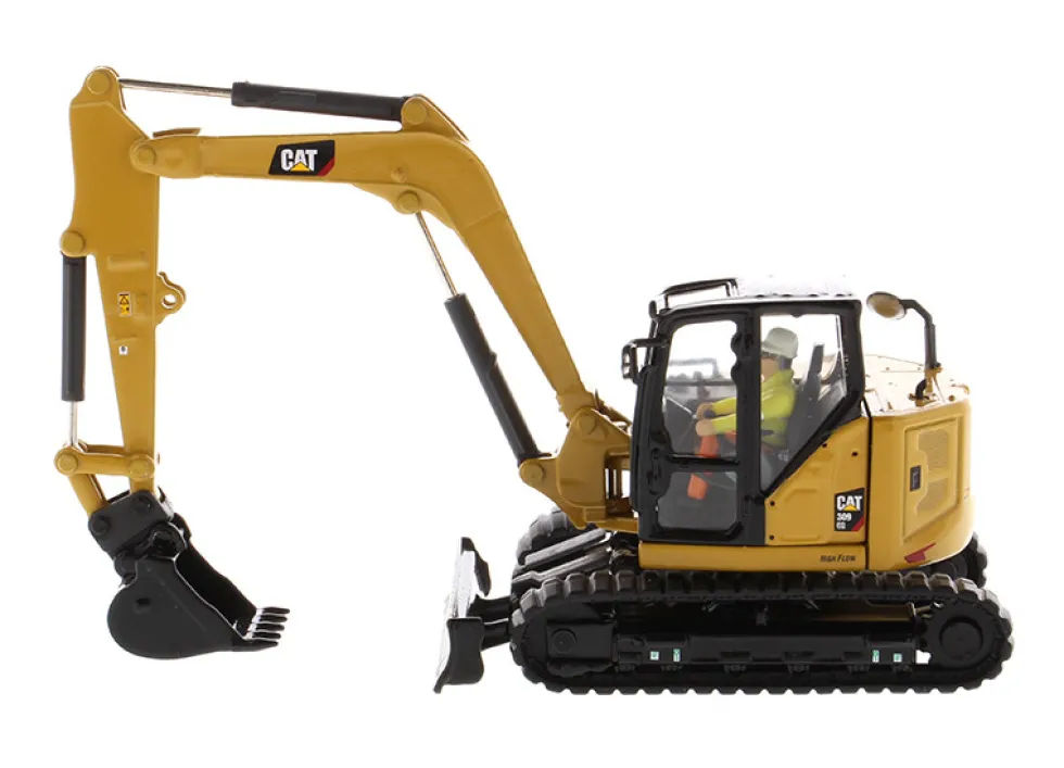 CAT Caterpillar 309 CR Next Generation Mini Hydraulic Excavator Work Tools Operator High Line Series 1/50 Diecast Model Diecast Masters 85592