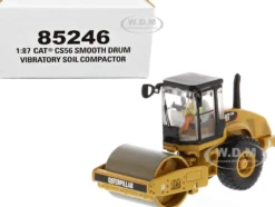 CAT Caterpillar CS56 Smooth Drum Vibratory Soil Compactor Operator High Line Series 1/87 HO Scale Diecast Model Diecast Masters 85246