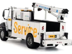 CAT Caterpillar CT660 Auto-Crane Titan 85 Truck with Miller EnPak White "Transport Series" 1/50 Diecast Model by Diecast Masters