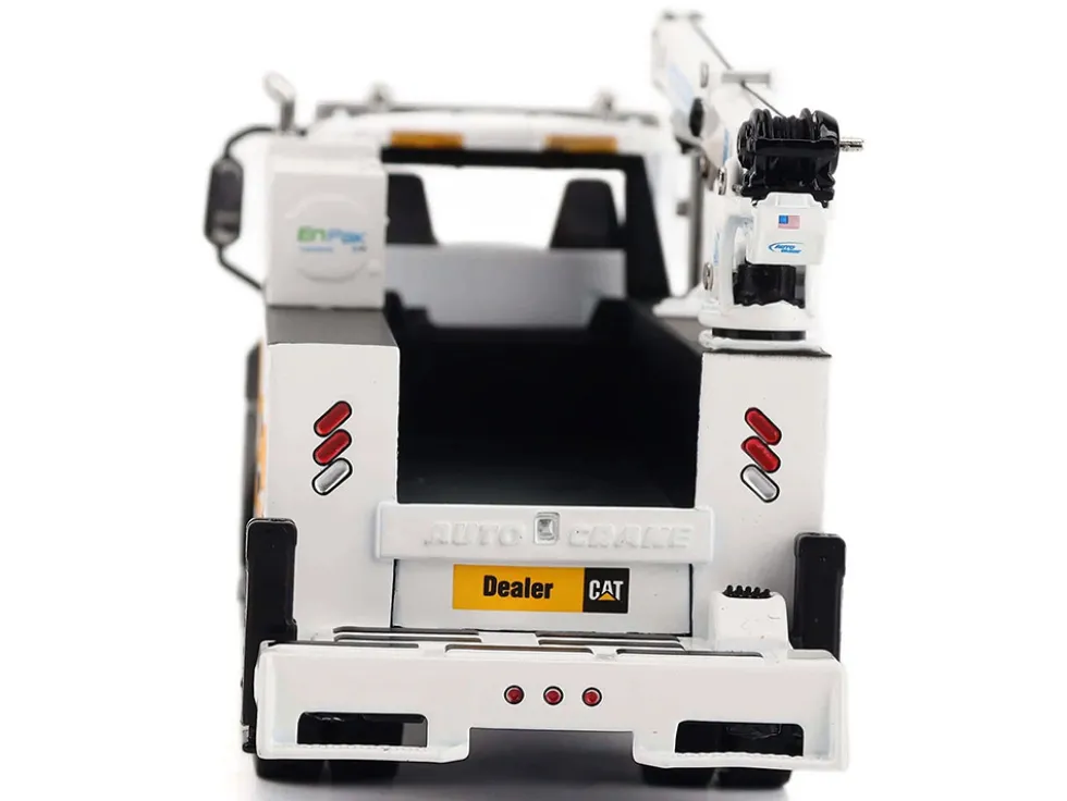 CAT Caterpillar CT660 Auto-Crane Titan 85 Truck with Miller EnPak White "Transport Series" 1/50 Diecast Model by Diecast Masters