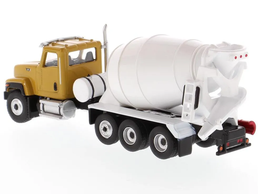 CAT Caterpillar CT681 Concrete Mixer Yellow White High Line Series 1/87 HO Diecast Model Diecast Masters 85512