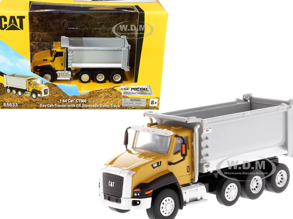 CAT Caterpillar CT660 Day Cab Tractor OX Stampede Dump Truck Play & Collect Series 1/64 Diecast Model Diecast Masters 85633