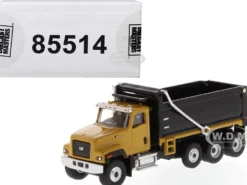 CAT Caterpillar CT681 Dump Truck Yellow Black High Line Series 1/87 HO Diecast Model Diecast Masters 85514
